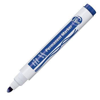 Picture of Hi-Text 830B Round Tip Permanent Marker Blue