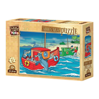 Picture of Art Puzzle 5866 Mutlu Fok     Balıkları Ahşap Puzzle 25