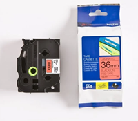 Resim Brother 36TZE461 TZ-Tape 36Mm Kırmızı Üzerine Siyah