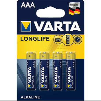 resm Varta Long Life Power İnce    Kalem Pil AAA 4 Lü