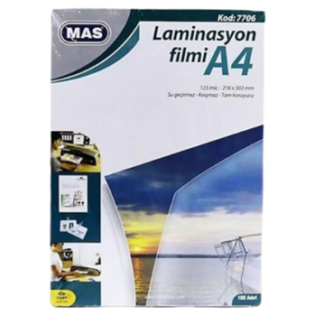 resm Kraf 2124 Laminasyon Filmi A4 125 Mic. Parlak