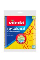 Resim Vileda Yüzde 30 Mikrofiberli  Temizlik Bezi 5x Sarı